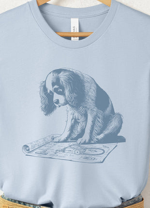 Cavalier King Charles Spaniel Vacuum Blueprint T-Shirt