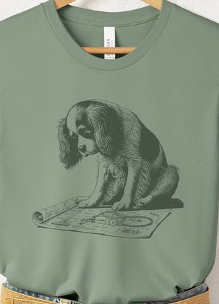 Cavalier King Charles Spaniel Vacuum Blueprint T-Shirt