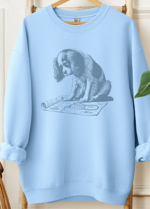 Cavalier King Charles Spaniel Vacuum Blueprint Sweatshirt