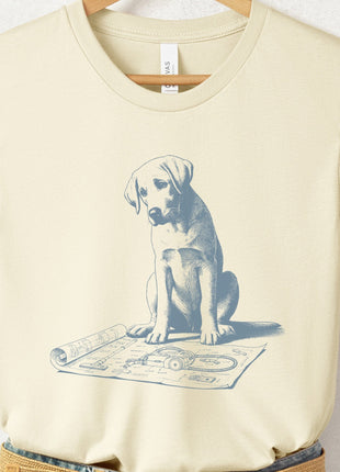 Labrador Retriever Lab Vacuum Blueprint T-Shirt