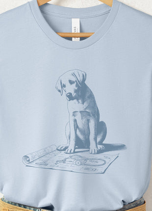 Labrador Retriever Lab Vacuum Blueprint T-Shirt