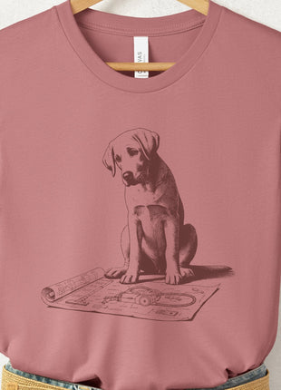 Labrador Retriever Lab Vacuum Blueprint T-Shirt