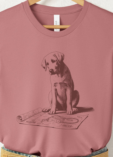Labrador Retriever Lab Vacuum Blueprint T-Shirt