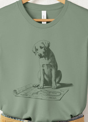 Labrador Retriever Lab Vacuum Blueprint T-Shirt