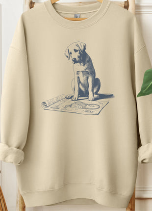 Labrador Retriever Lab Vacuum Blueprint Sweatshirt
