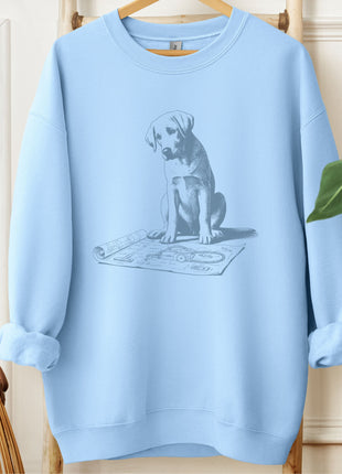 Labrador Retriever Lab Vacuum Blueprint Sweatshirt