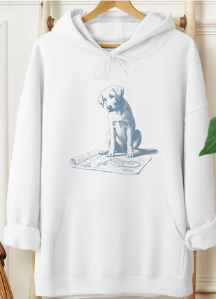 Labrador Retriever Lab Vacuum Blueprint Hoodie