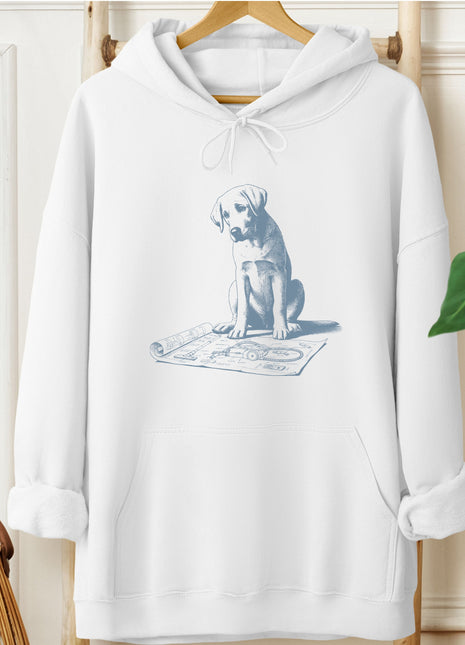 Labrador Retriever Lab Vacuum Blueprint Hoodie