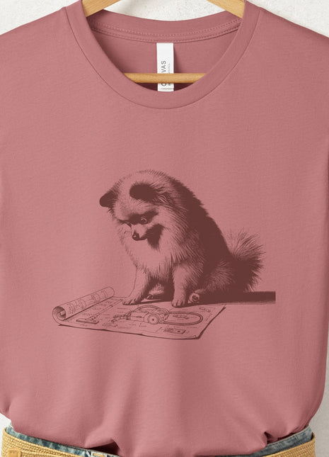 Pomeranian Vacuum Blueprint T-Shirt
