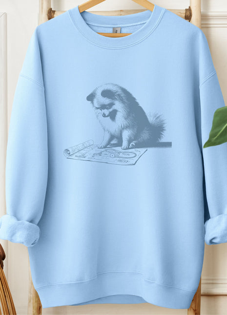 Pomeranian Vacuum Blueprint Sweatshirt