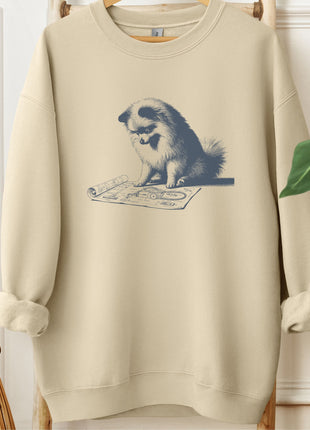 Pomeranian Vacuum Blueprint Sweatshirt