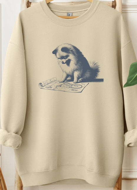 Pomeranian Vacuum Blueprint Sweatshirt