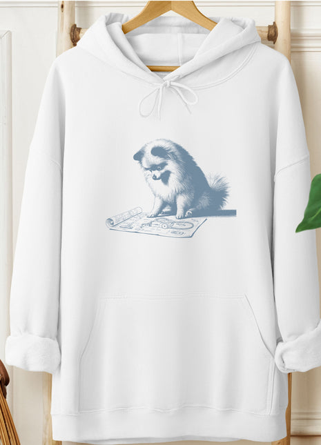 Pomeranian Vacuum Blueprint Hoodie