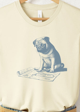 Pug Vacuum Blueprint T-Shirt