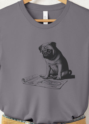 Pug Vacuum Blueprint T-Shirt