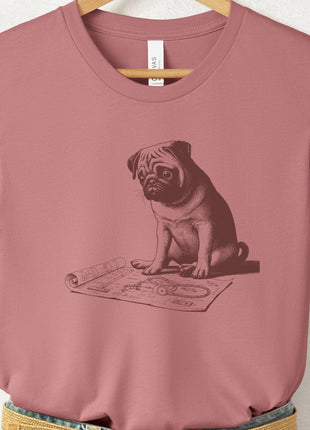 Pug Vacuum Blueprint T-Shirt