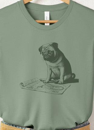 Pug Vacuum Blueprint T-Shirt