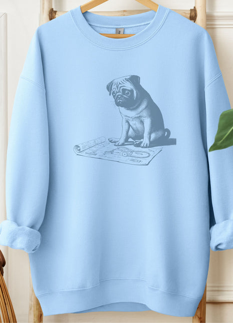 Pug Vacuum Blueprint Sweatshirt