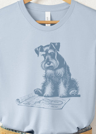 Schnauzer Vacuum Blueprint T-Shirt