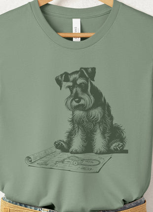 Schnauzer Vacuum Blueprint T-Shirt