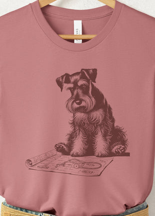 Schnauzer Vacuum Blueprint T-Shirt