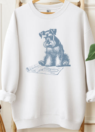 Schnauzer Vacuum Blueprint Sweatshirt