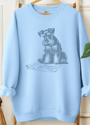 Schnauzer Vacuum Blueprint Sweatshirt
