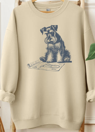 Schnauzer Vacuum Blueprint Sweatshirt