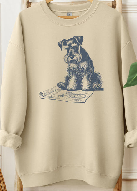 Schnauzer Vacuum Blueprint Sweatshirt