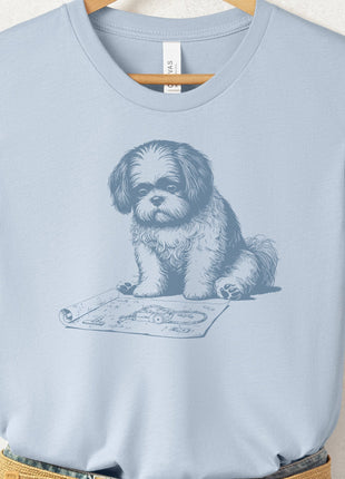Shih Tzu Vacuum Blueprint T-Shirt