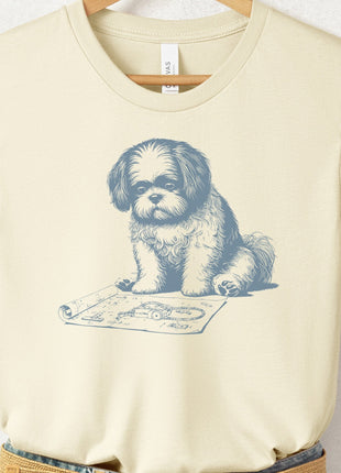 Shih Tzu Vacuum Blueprint T-Shirt