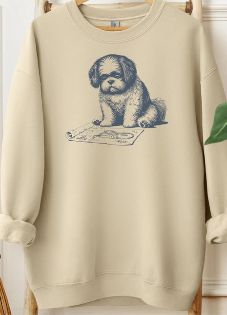 Shih Tzu Vacuum Blueprint Sweatshirt