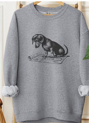 Dachshund Doxie Vacuum Blueprint Sweatshirt