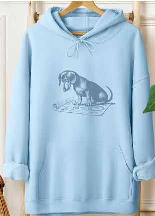 Dachshund Doxie Vacuum Blueprint Hoodie