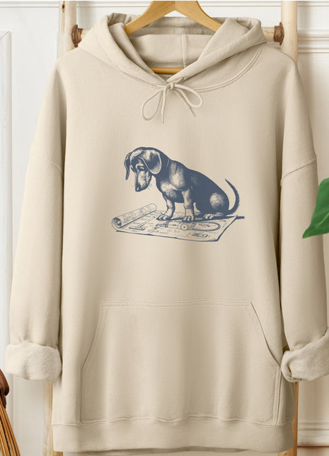 Dachshund Doxie Vacuum Blueprint Hoodie