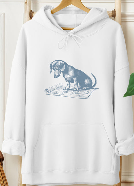 Dachshund Doxie Vacuum Blueprint Hoodie