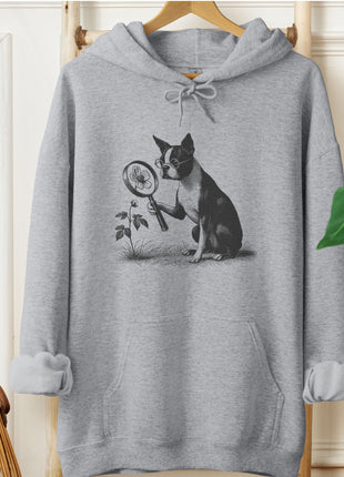 Boston Terrier Botanist Flower Hoodie