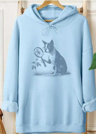 Boston Terrier Botanist Flower Hoodie