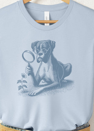 Boxer Dog Botanist Flower T-Shirt