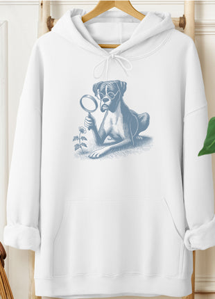 Boxer Dog Botanist Flower Hoodie