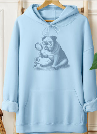 English Bulldog Botanist Flower Hoodie