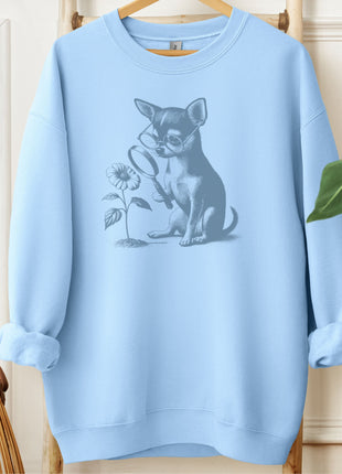 Chihuahua Botanist Flower Sweatshirt