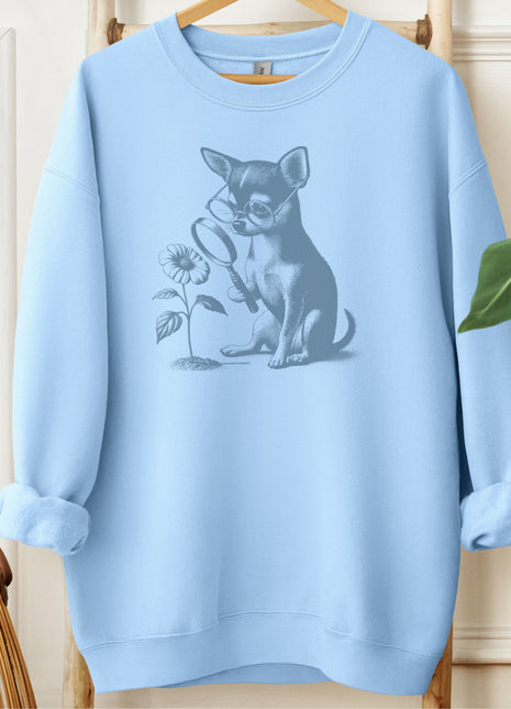 Chihuahua Botanist Flower Sweatshirt