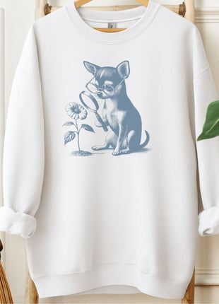Chihuahua Botanist Flower Sweatshirt