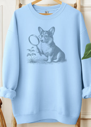 Corgi Botanist Flower Sweatshirt