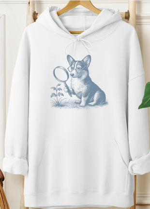 Corgi Botanist Flower Hoodie