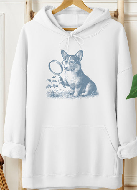 Corgi Botanist Flower Hoodie