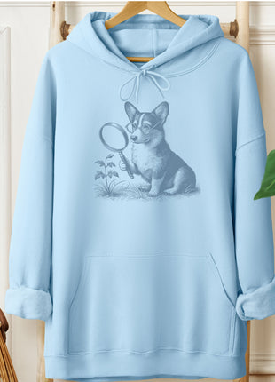 Corgi Botanist Flower Hoodie