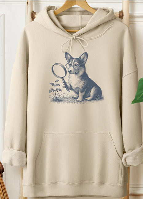 Corgi Botanist Flower Hoodie