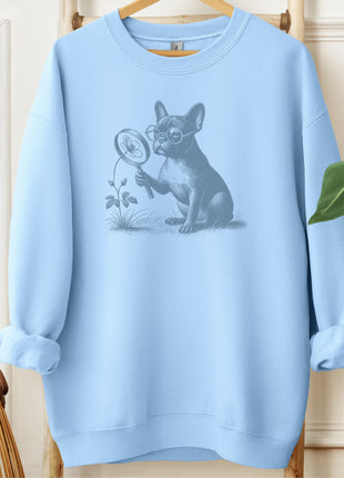 French Bulldog Frenchie Botanist Flower Sweatshirt